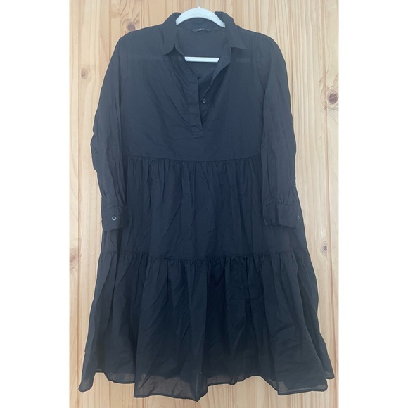 Uniqlo | Dresses | Black Linen Dress | Poshmark